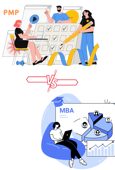 PMP vs MBA in multiple colours