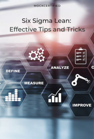 Six Sigma Lean in white and grey background