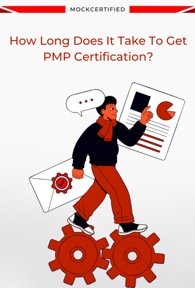 How Long Does It Take To Get PMP Certification? in a white background