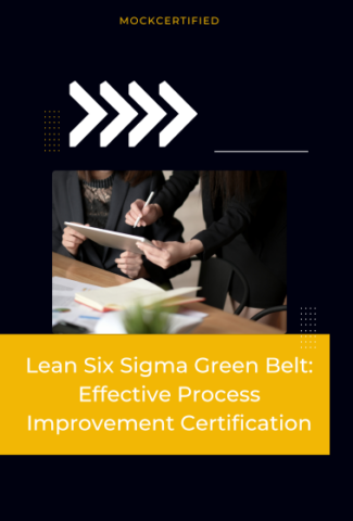 Lean Six Sigma Green Belt in Black and mustard background
