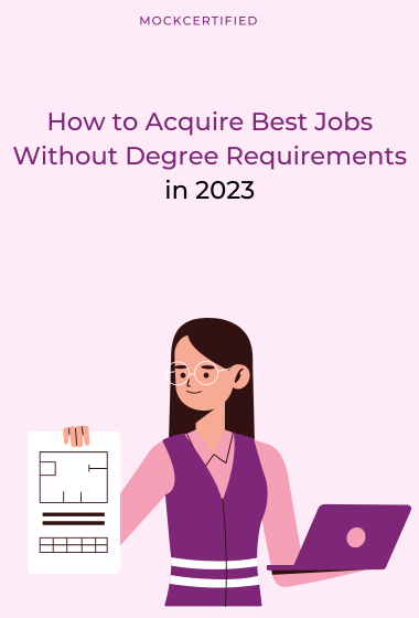 How to Acquire Best Jobs Without Degree Requirements in onion pink background