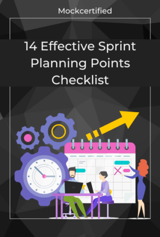 14 Effective Sprint Planning Points Checklist title written in black and grey background with a project planning element