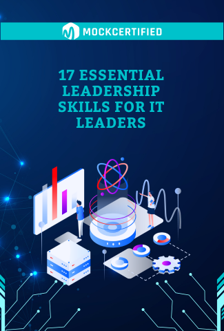 17 Essential Leadership Skills for IT Leaders written on a blackish tech background